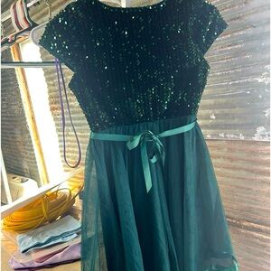 Hunter green Christmas dress sz 10
